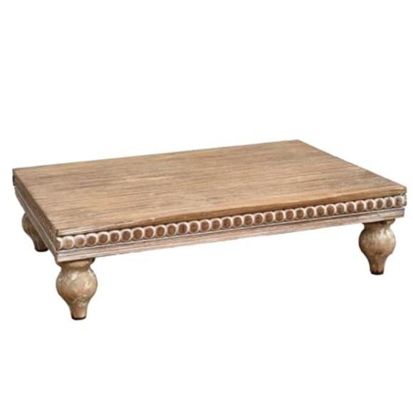 Farmhouse Wood Riser for Display Decorative Rustic Shabby Chic Tray
